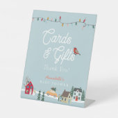 ホリデータウンブルーベビーシャワーカード&ギフト 台座サイン (正面)