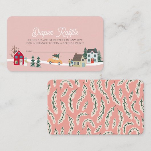 ホリデータウン/ヴィレッジピンクおむつラッフルチケット エンクロージャーカード (正面/裏面)