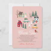 ホリデータウン/ヴィレッジピンクベビーシャワー サンキューカード (正面)
