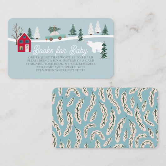 ホリデータウン/ヴィレッジブルーベビーシャワー予約リクエスト エンクロージャーカード (正面/裏面)