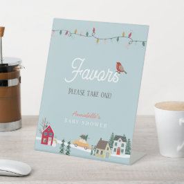 ホリデータウン/ヴィレッジブルーベビーシャワー 台座サイン