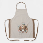 ホリデーターキーアッドカスタム文字 エプロン (正面)