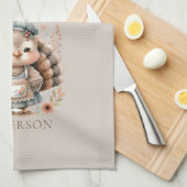 ホリデーターキーアッドカスタム文字 キッチンタオル (四つ折り)