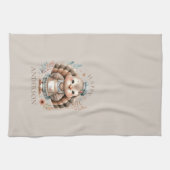 ホリデーターキーアッドカスタム文字 キッチンタオル (横)