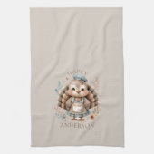 ホリデーターキーアッドカスタム文字 キッチンタオル (縦)