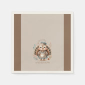 ホリデーターキーアッドカスタム文字 スタンダードカクテルナプキン (正面)