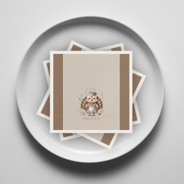 ホリデーターキーアッドカスタム文字 スタンダードカクテルナプキン