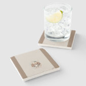 ホリデーターキーアッドカスタム文字 ストーンコースター (横)