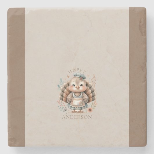 ホリデーターキーアッドカスタム文字 ストーンコースター (正面)