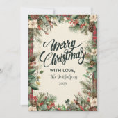 ホリデータータンチェッククリスマス シーズンカード (正面)