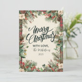 ホリデータータンチェッククリスマス シーズンカード (スタンド正面)