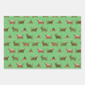 ホリデーダックスフントのラッピングペーパー ラッピングペーパーシート (正面2)