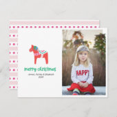 ホリデーダラホースクリスマス写真 シーズンカード (正面/裏面)