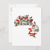 ホリデーダルマティアンパップ シーズンポストカード (正面/裏面)