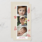 ホリデーチェアの写真ストリップ シーズンカード (正面/裏面)