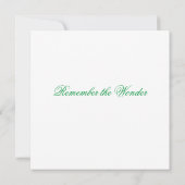 ホリデーチャイルドクリスマスツリー覚え疑問に思る ノートカード (裏面)