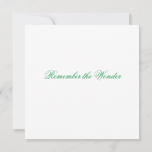 ホリデーチャイルドクリスマスツリー覚え疑問に思る ノートカード (裏面)