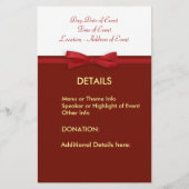 ホリデーチャリティイベントチラシ – 中サイズ チラシ (裏面)