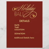 ホリデーチャリティボールフライヤー チラシ (裏面)