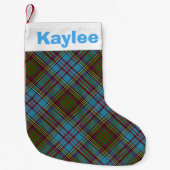 ホリデーチャームクランアンダーソンタータンチェック スモールクリスマスストッキング (正面)