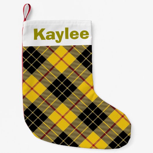 ホリデーチャームクランルイスマクレオドタータンチェック スモールクリスマスストッキング (正面)
