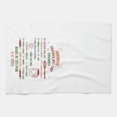 ホリデーチョコレートチップクッキーレシピクリスマス キッチンタオル (横)