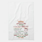 ホリデーチョコレートチップクッキーレシピクリスマス キッチンタオル (縦)