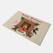 ホリデーチワホアクリスマスドアマット ドアマット (アングル)