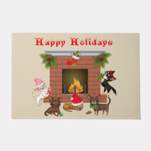 ホリデーチワホアクリスマスドアマット ドアマット