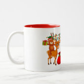 ホリデーチームサンタコーヒーマグ ツートーンマグカップ (左)