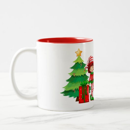 ホリデーチームサンタコーヒーマグ ツートーンマグカップ (左)