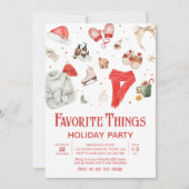 ホリデーツお気に入りのークリスマスパーティー 招待状 (正面)