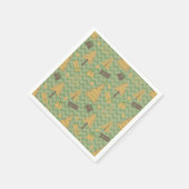 ホリデーツリーとギフトシルエット スタンダードカクテルナプキン (角)