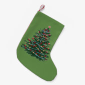 ホリデーツリーカスタムストッキング スモールクリスマスストッキング (正面 (吊り時))