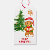 ホリデーツリージンジャーブレッドマン ギフトタグ (正面)