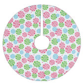 ホリデーツリースカートスノーフレーク ブラッシュドポリエステルツリースカート (正面)