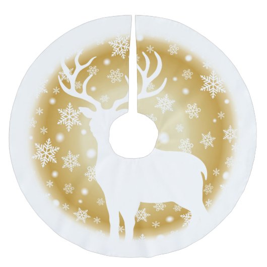 ホリデーツリースカートディアー ブラッシュドポリエステルツリースカート (正面)