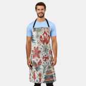 ホリデーツリーズウィンターホリデーお洒落デザイン エプロン (着用した状態)