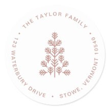 ホリデーツリーダスティバラ差出人住所ラベル