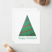 ホリデーツリーフラットノートカード ノートカード (正面/裏面インサイチュ)