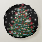 ホリデーツリーブラッシュドラウンドスロークッション ラウンドクッション (裏面)
