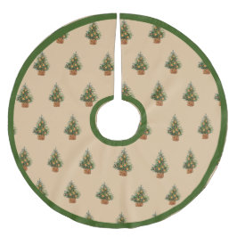 ホリデーツリーミニマルシンプルカントリーパイン ブラッシュドポリエステルツリースカート