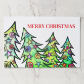 ホリデーツリー紙ランチョンマット ペーパーパッド (正面)