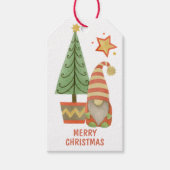 ホリデーツリー金ゴールドスター格言 ギフトタグ (正面)