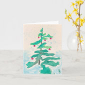 ホリデーツリー カード (黄色い花)