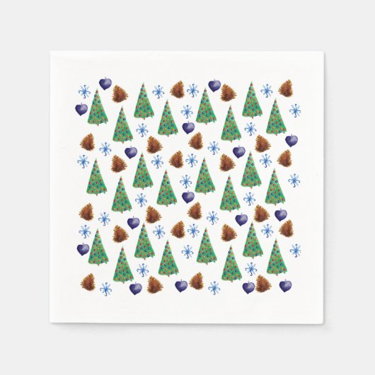 ホリデーツリー スタンダードカクテルナプキン (正面)