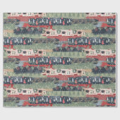 ホリデーツリー&ホットココアラッピング紙 ラッピングペーパー (フラット)