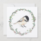 ホリデーティニー《鳥》アメリカゴガラウォーター絵画カラー シーズンカード (正面)