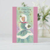 ホリデーティーパーティの招待状ヴィンテージインスパイア 招待状 (スタンド正面)