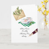 ホリデーティーパーティの招待状 カード (黄色い花)